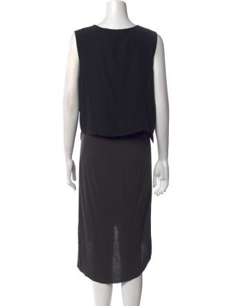 AllSaints V-Neck Midi Length Dress