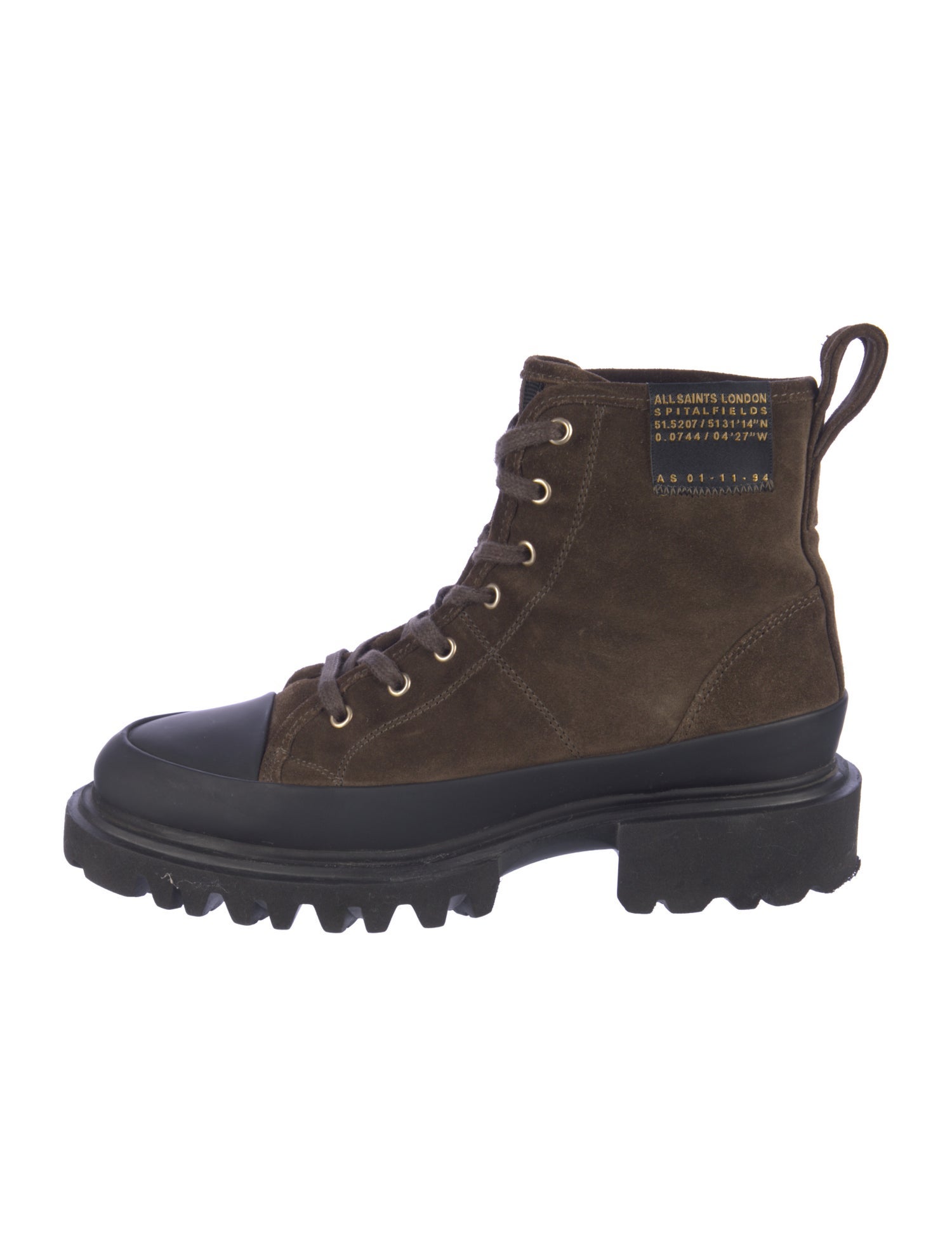 AllSaints Suede Combat Boots