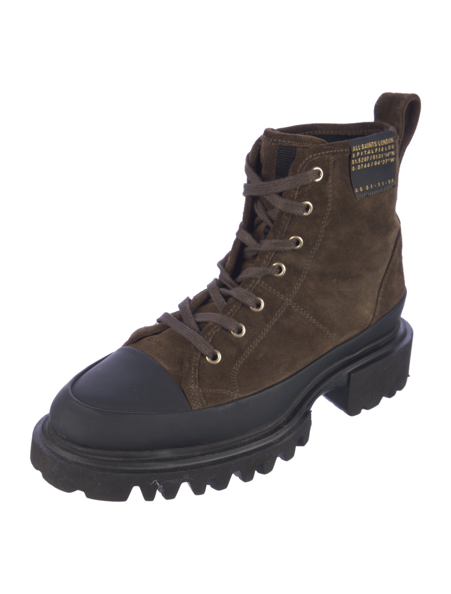 AllSaints Suede Combat Boots