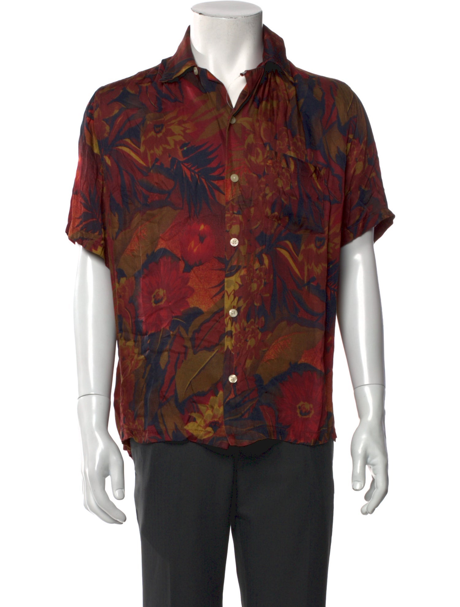 AllSaints Floral Print Short Sleeve Shirt