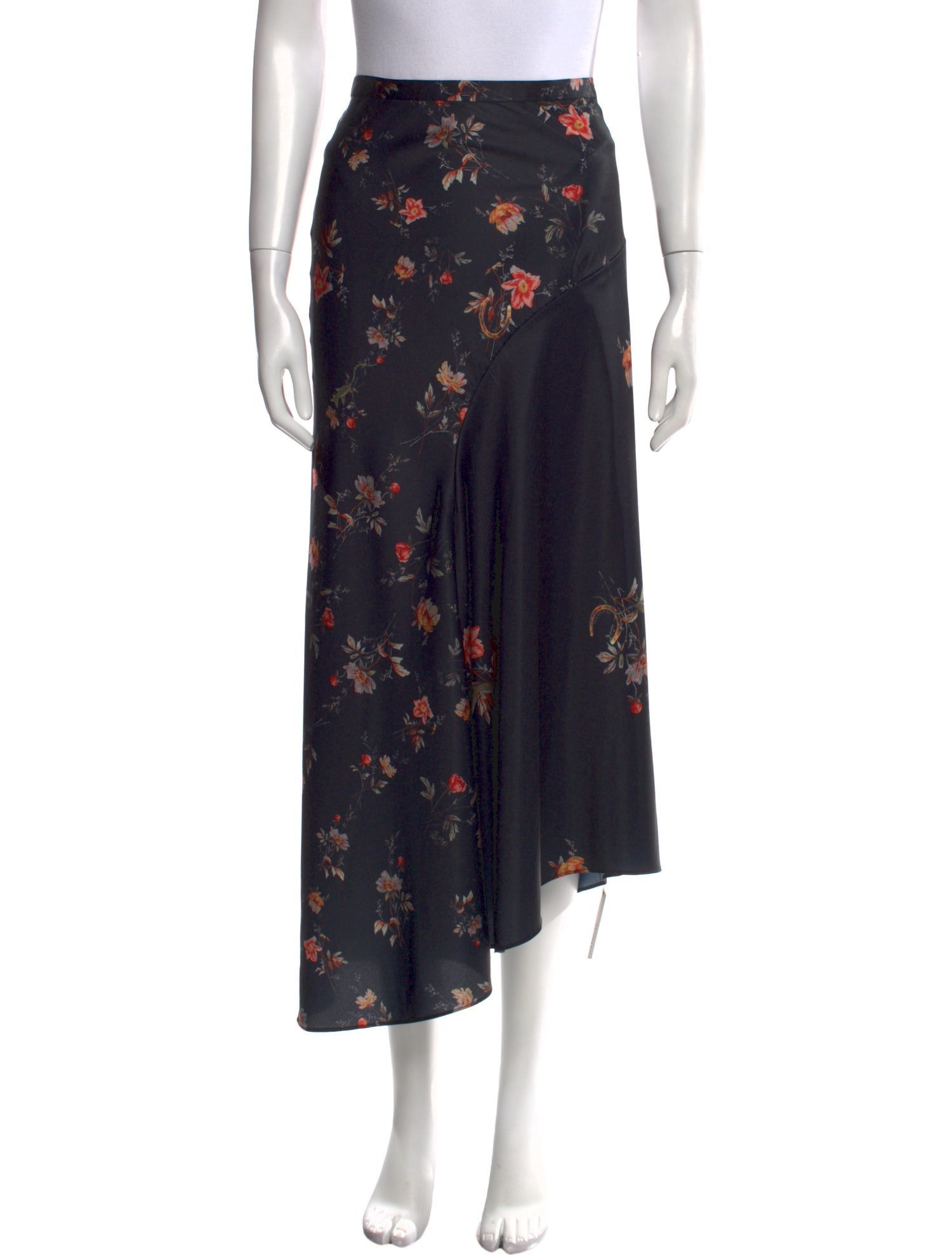 AllSaints Floral Print Midi Length Skirt