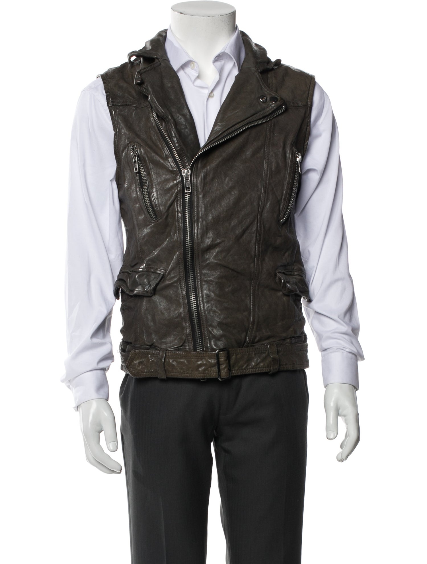 AllSaints Leather Vest