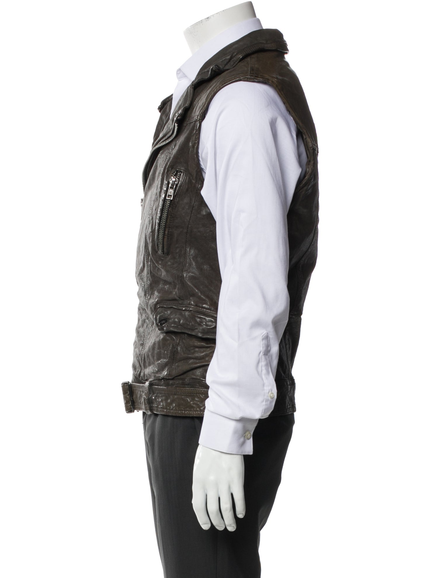AllSaints Leather Vest