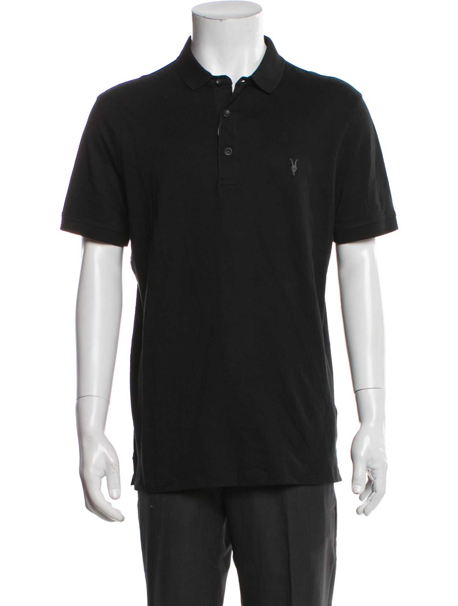 AllSaints Collar Short Sleeve Polo Shirt