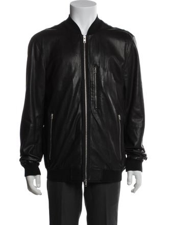 AllSaints Lamb Leather Bomber Jacket