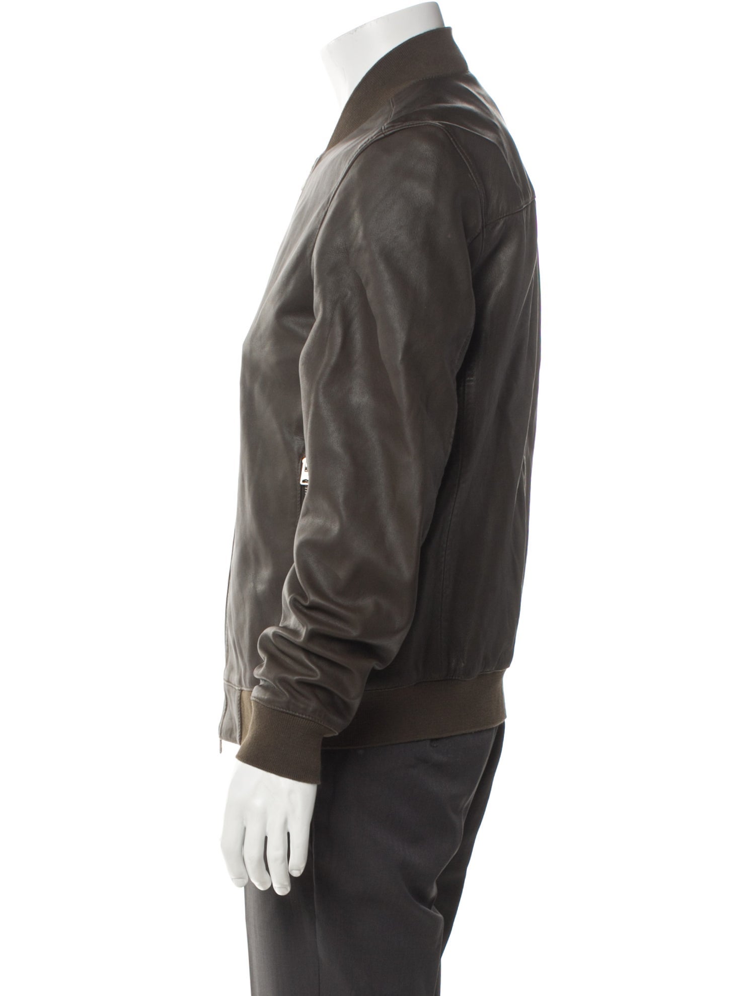 AllSaints Lamb Leather Bomber Jacket