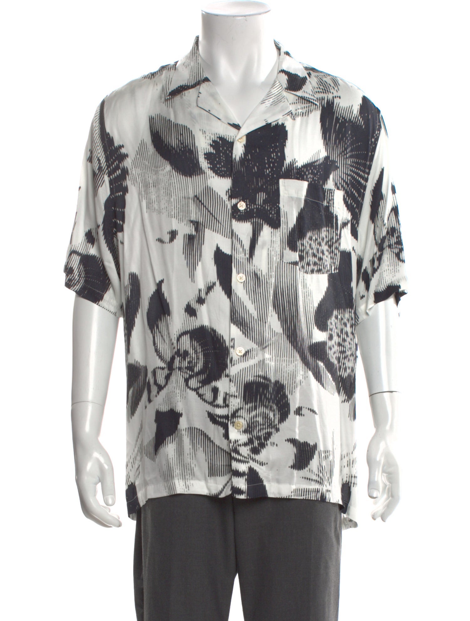 AllSaints Graphic Print Short Sleeve Shirt