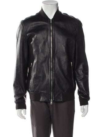 AllSaints Lamb Leather Bomber Jacket