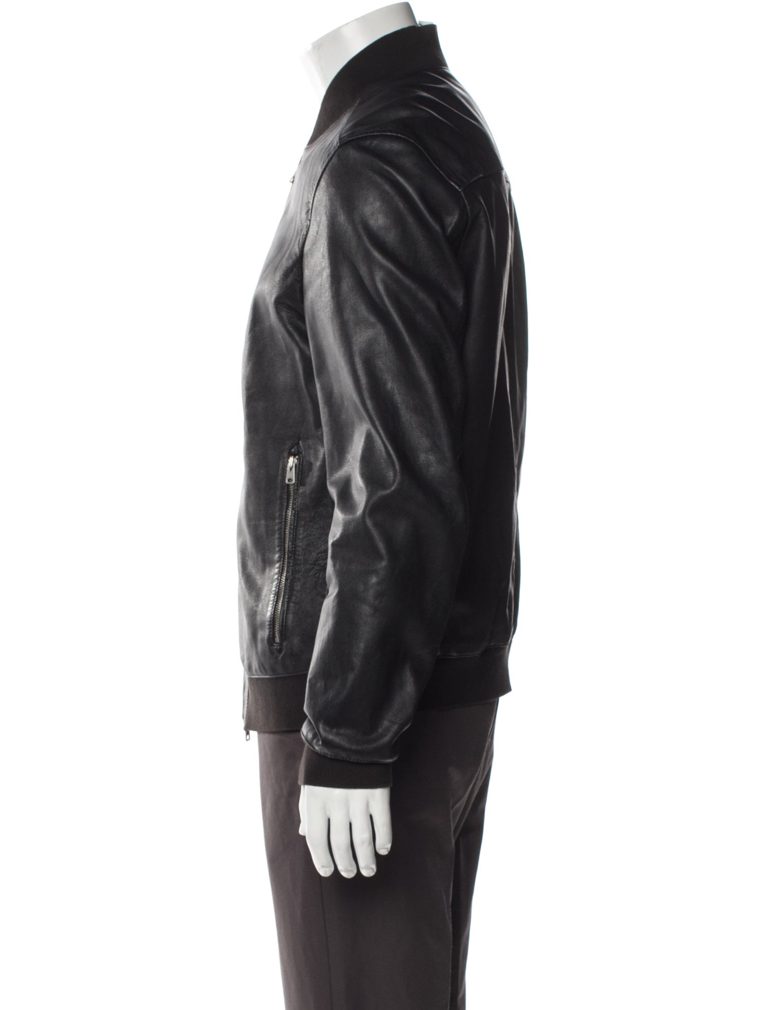 AllSaints Lamb Leather Bomber Jacket