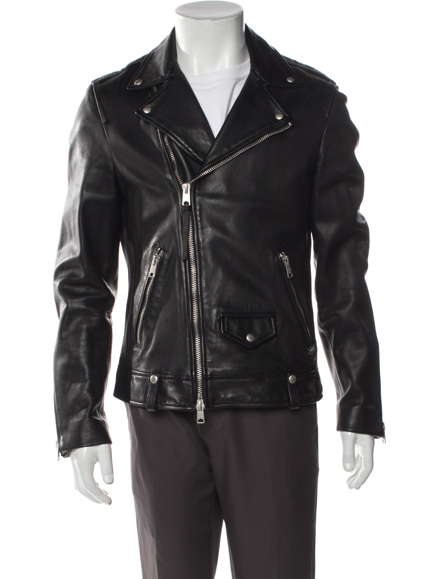 AllSaints Lamb Leather Moto Jacket