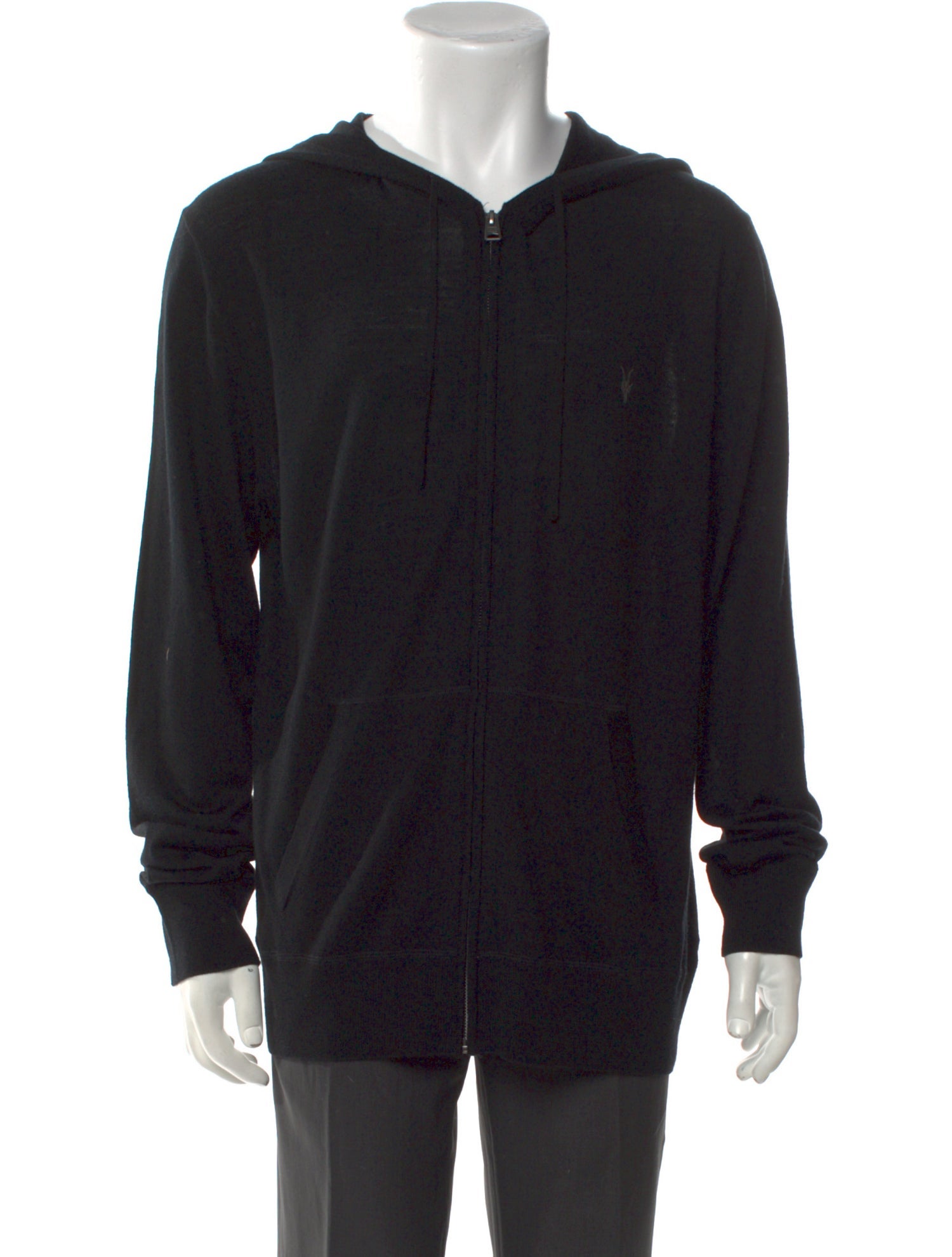 AllSaints Merino Wool V-Neck Hoodie