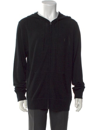 AllSaints Merino Wool V-Neck Hoodie