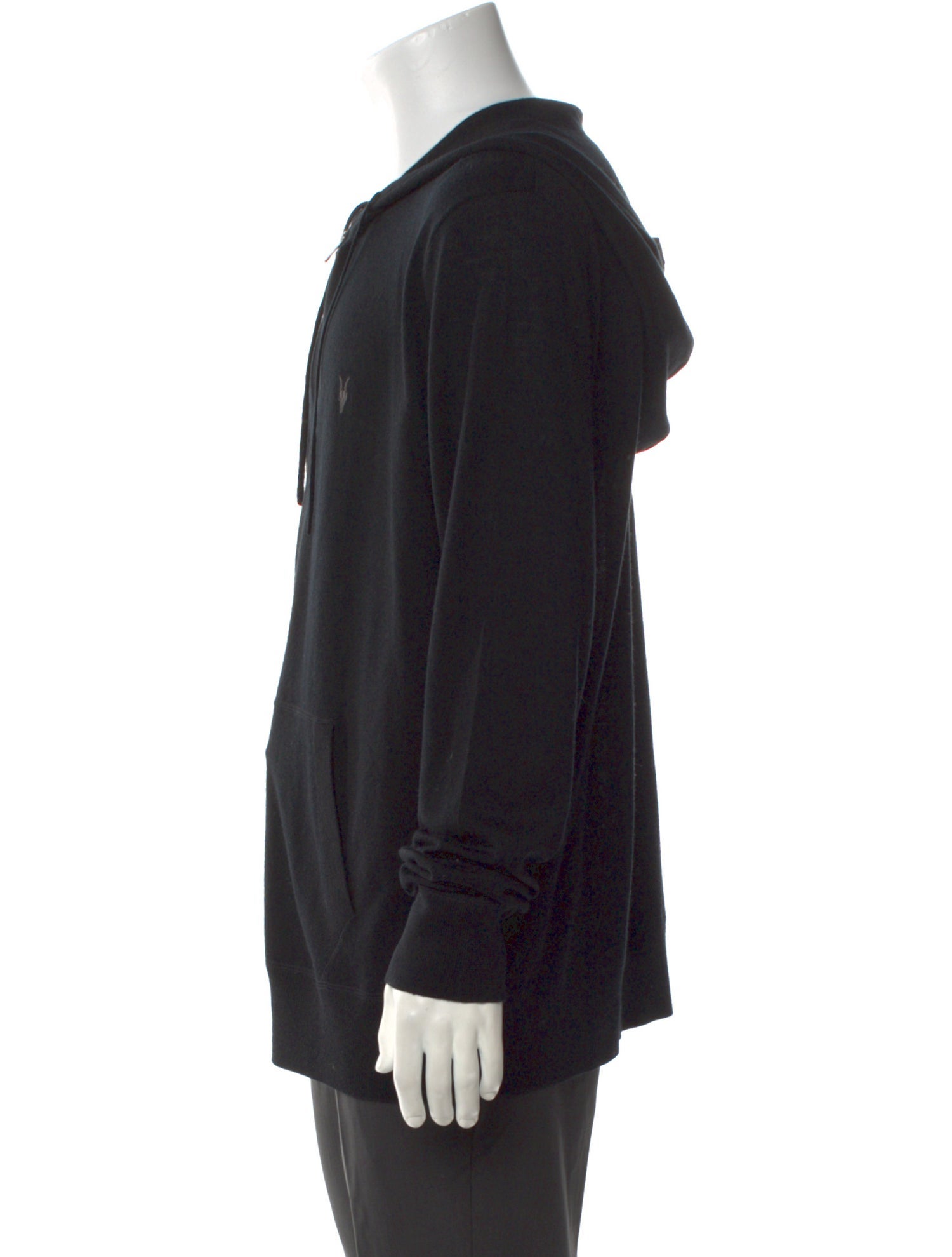 AllSaints Merino Wool V-Neck Hoodie