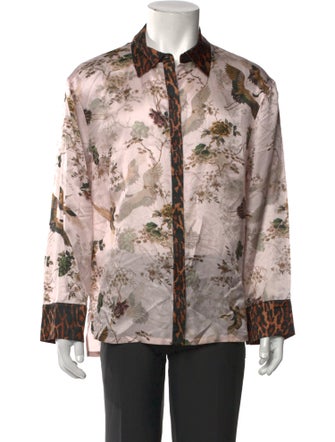 AllSaints Floral Print Long Sleeve Shirt