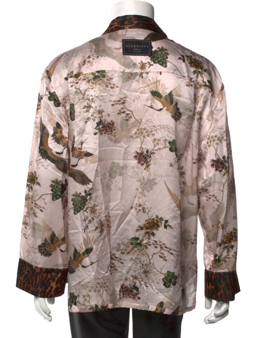 AllSaints Floral Print Long Sleeve Shirt