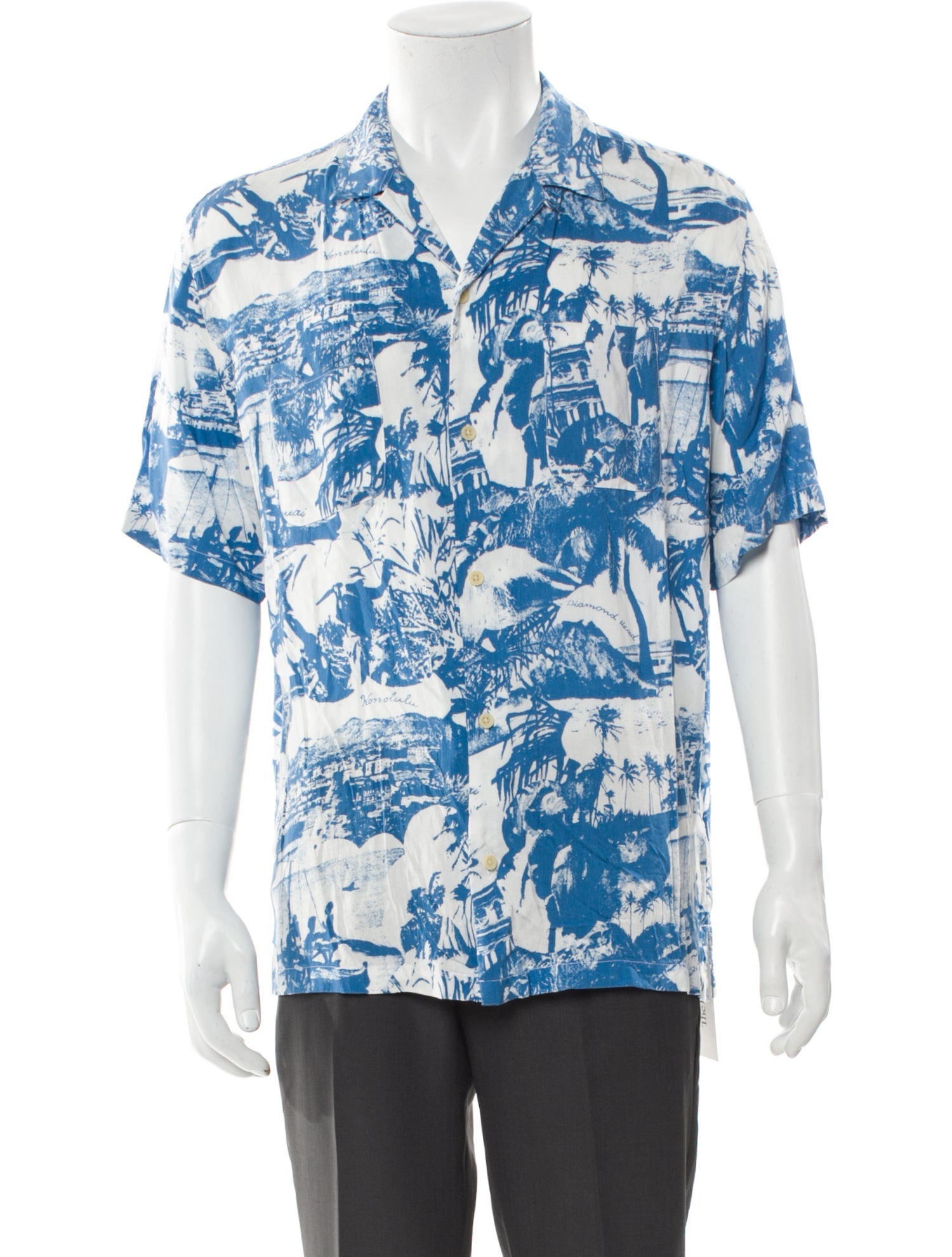 AllSaints Floral Print Short Sleeve Shirt
