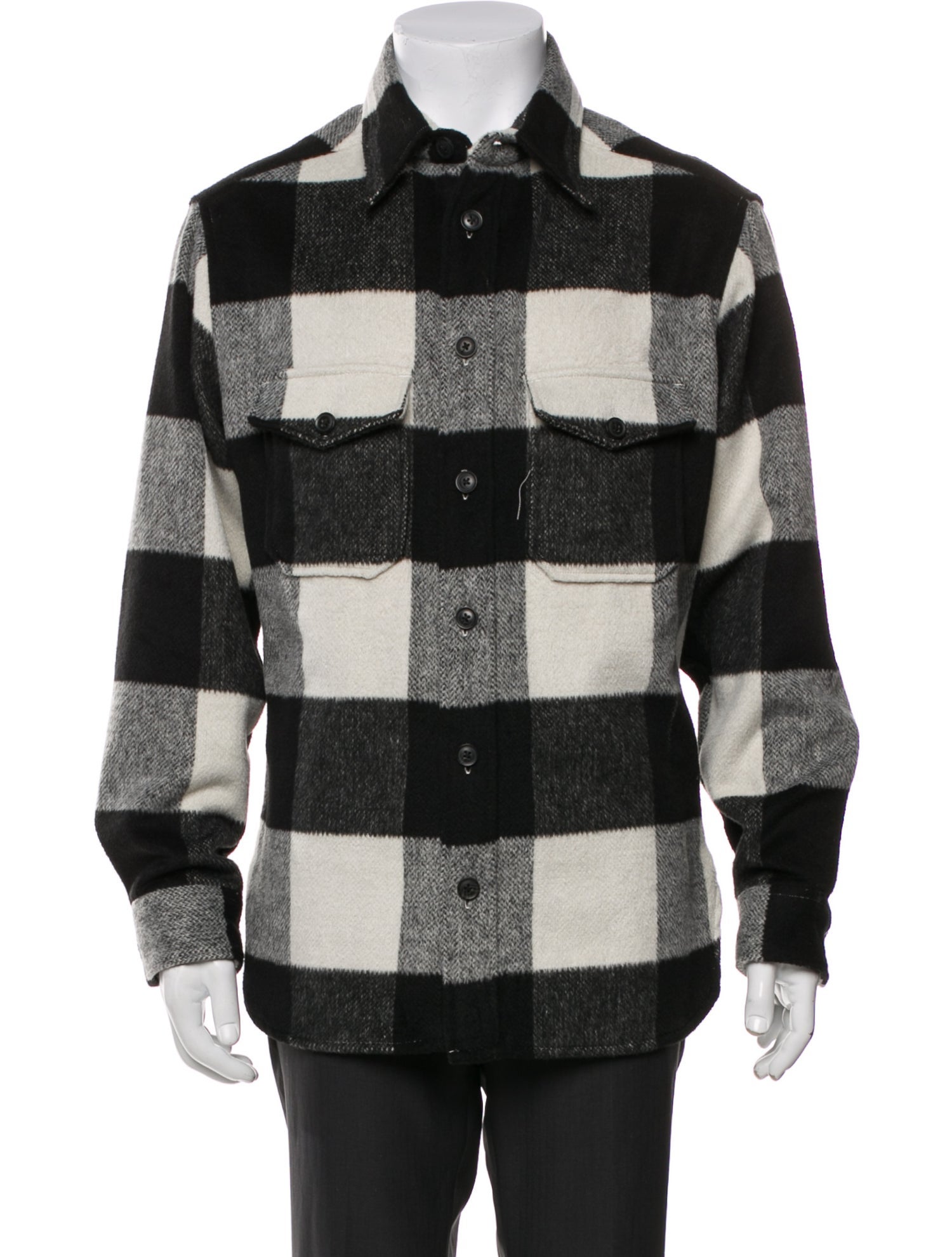 AllSaints Plaid Print Trucker Jacket