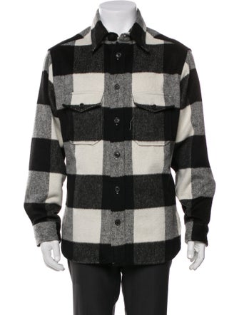 AllSaints Plaid Print Trucker Jacket
