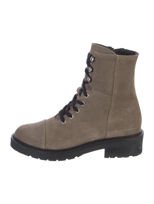 AllSaints Suede Combat Boots
