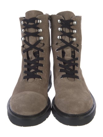 AllSaints Suede Combat Boots