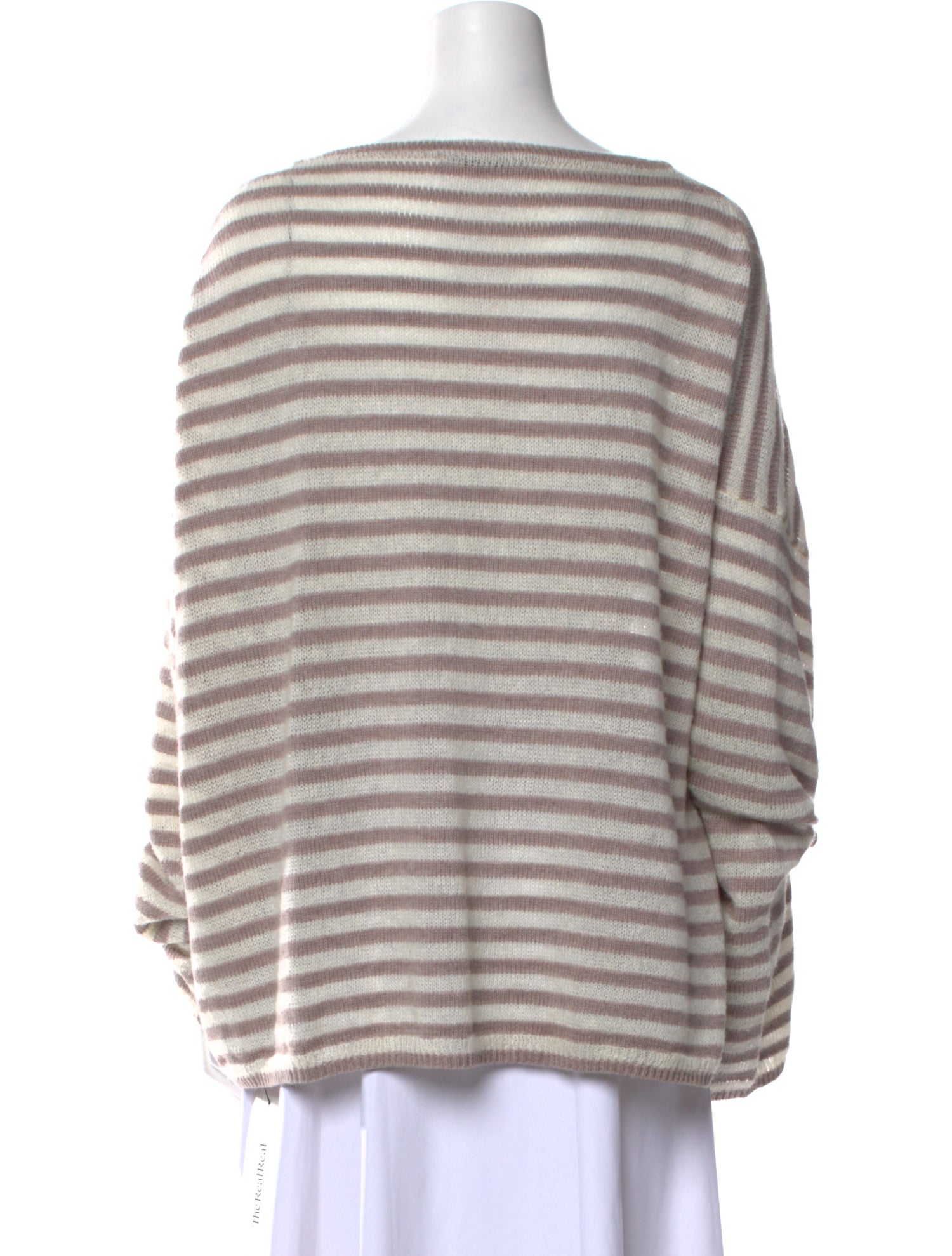 AllSaints Striped Bateau Neckline Sweater