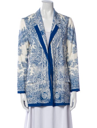 AllSaints Floral Print Blazer