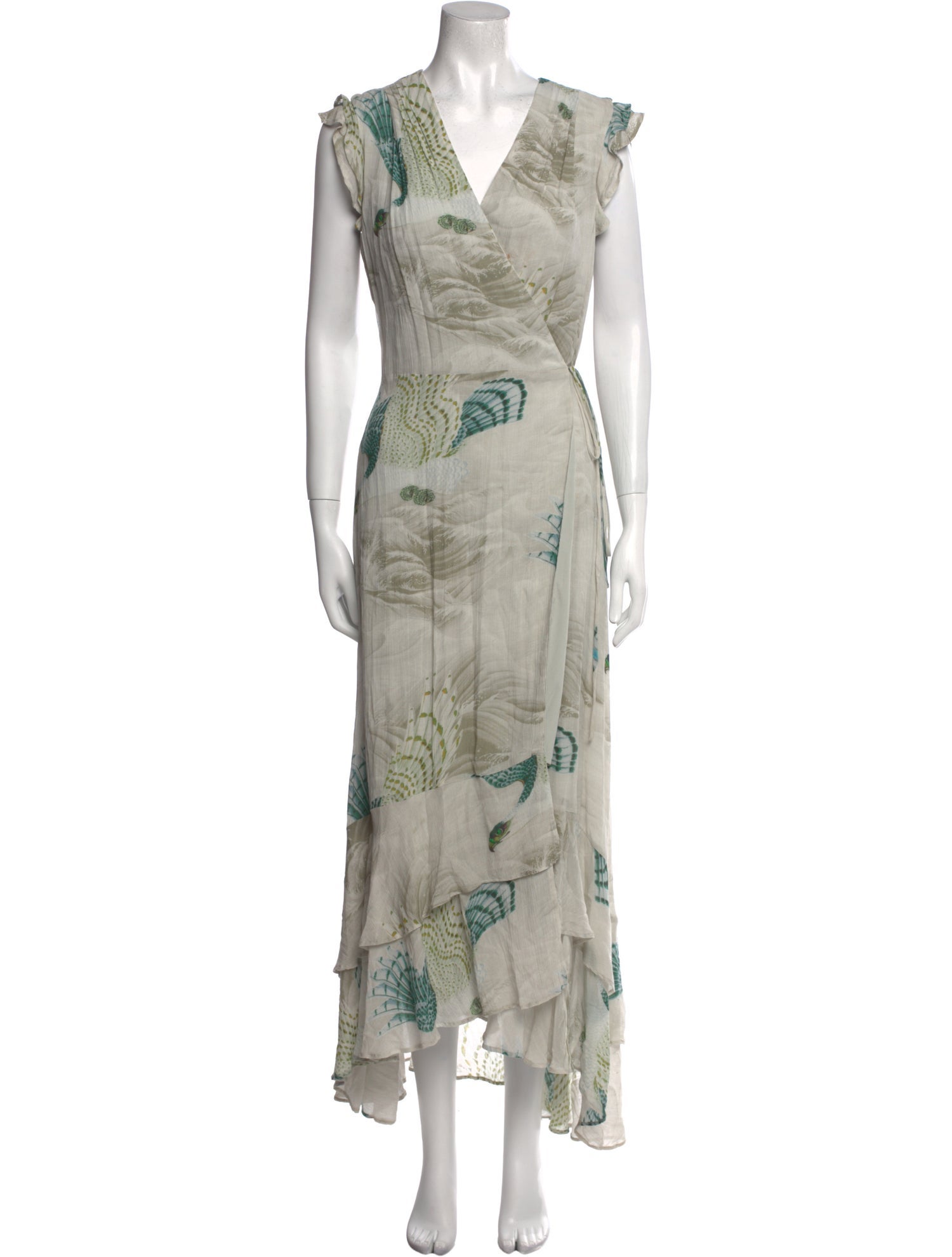 AllSaints Printed Midi Length Dress