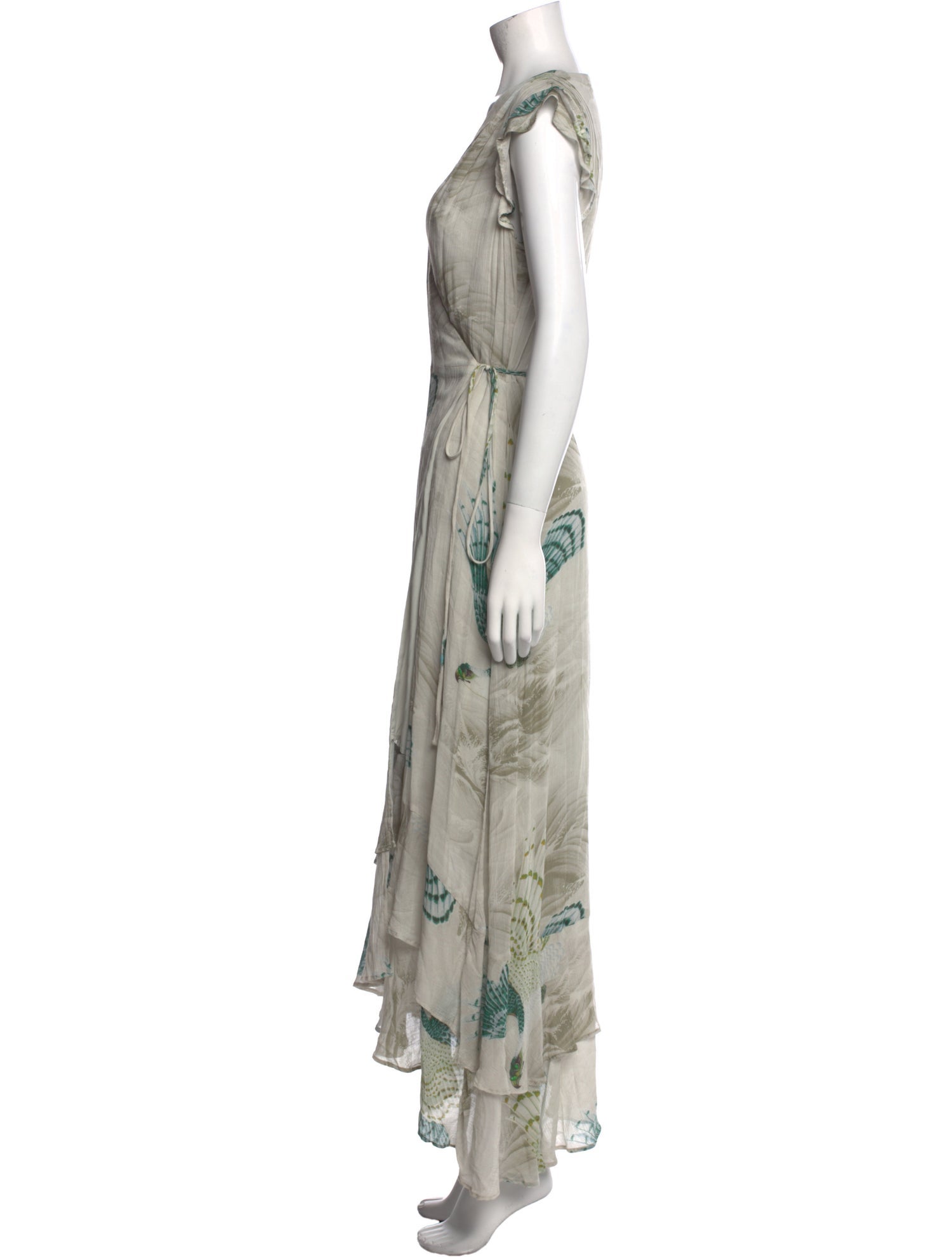 AllSaints Printed Midi Length Dress