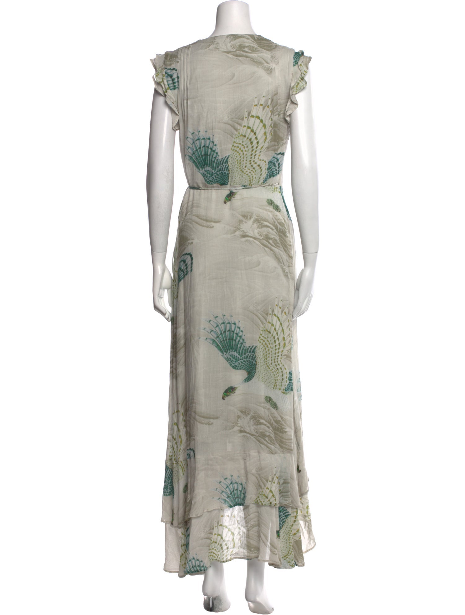 AllSaints Printed Midi Length Dress