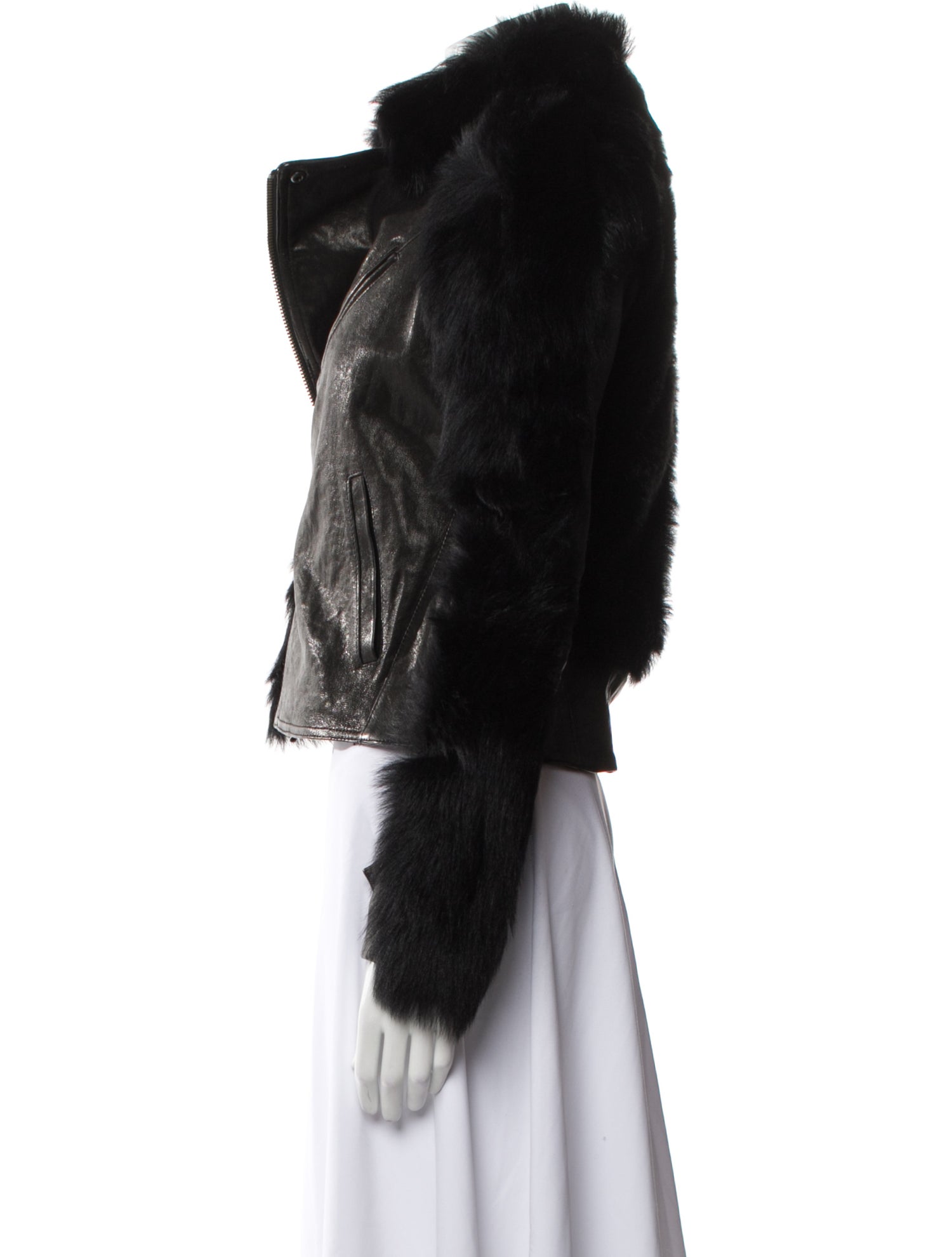 AllSaints Leather Faux Fur Jacket