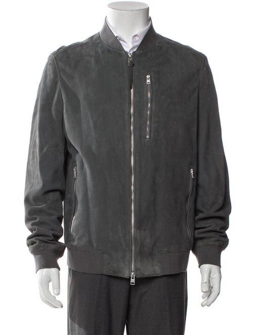 AllSaints Goat Leather Bomber Jacket
