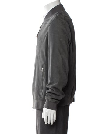 AllSaints Goat Leather Bomber Jacket
