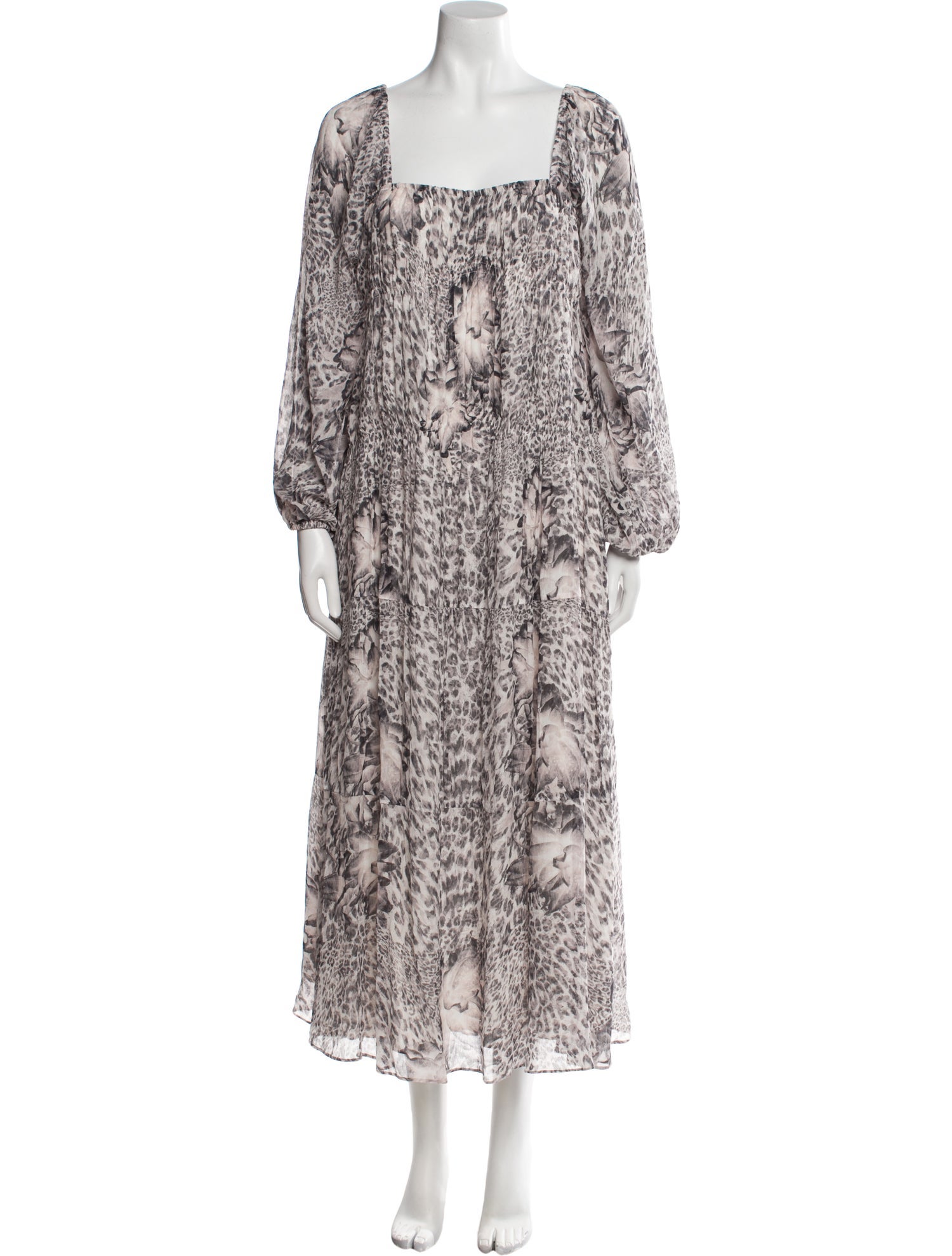 AllSaints Animal Print Long Dress w/ Tags