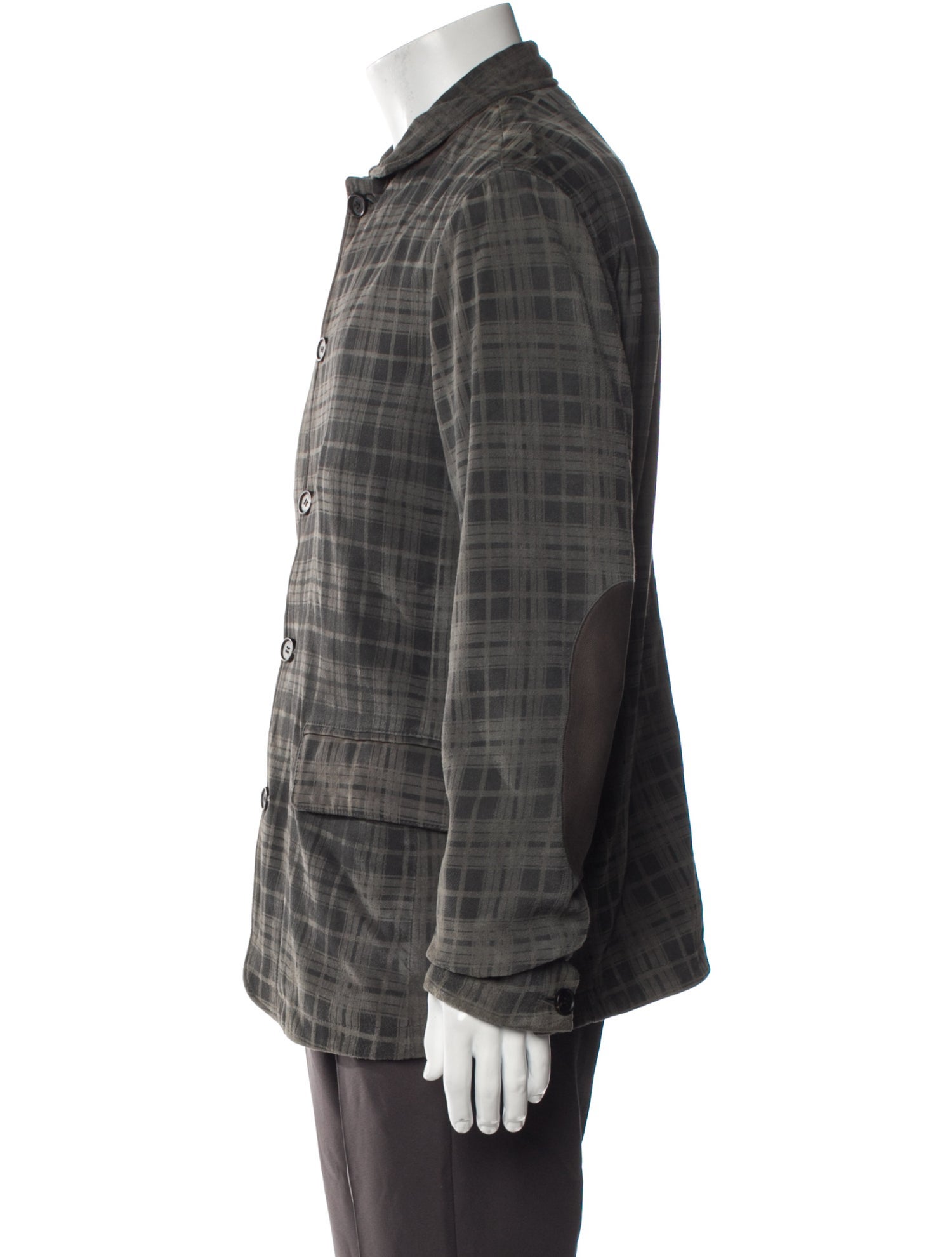 AllSaints Leather Plaid Print Jacket w/ Tags