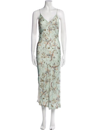 AllSaints Floral Print Long Dress
