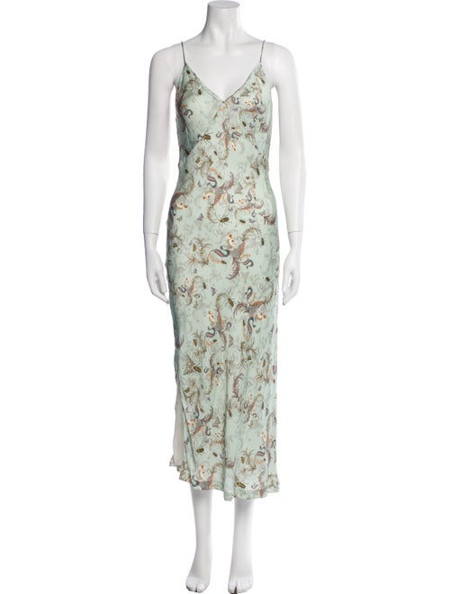 AllSaints Floral Print Long Dress