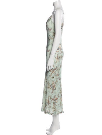 AllSaints Floral Print Long Dress
