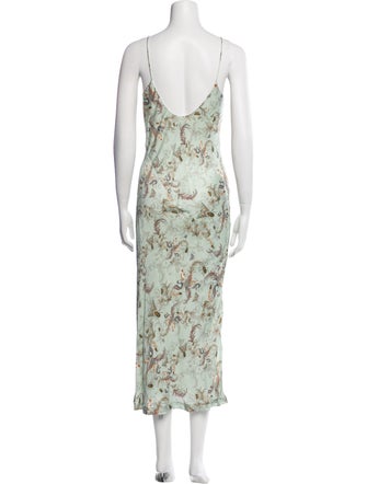 AllSaints Floral Print Long Dress