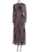 AllSaints Tie-Dye Print Long Dress