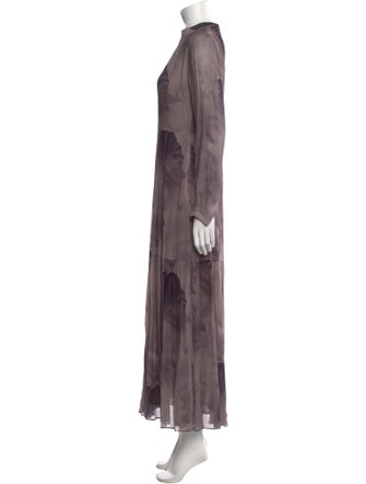 AllSaints Tie-Dye Print Long Dress