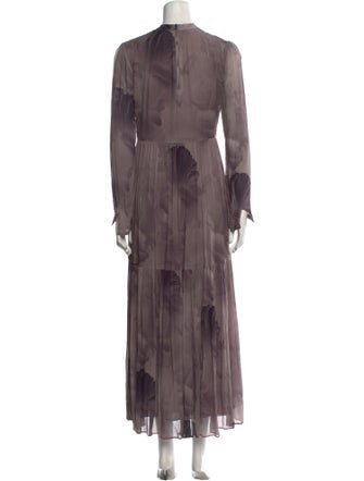 AllSaints Tie-Dye Print Long Dress