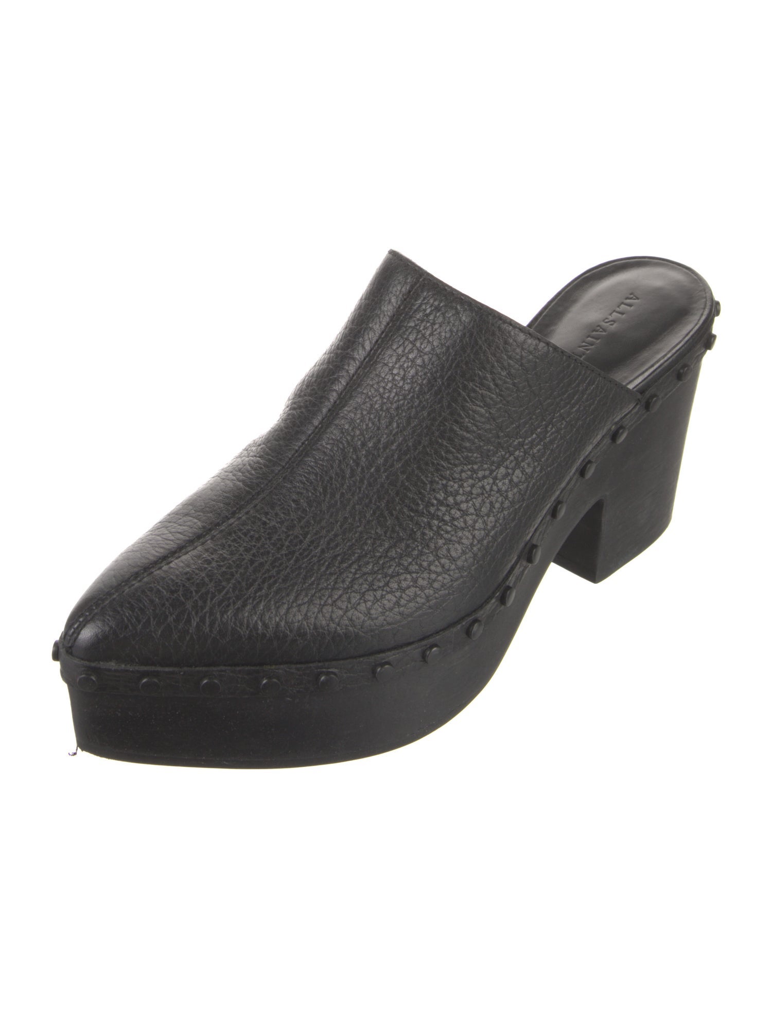 AllSaints Leather Studded Accents Mules