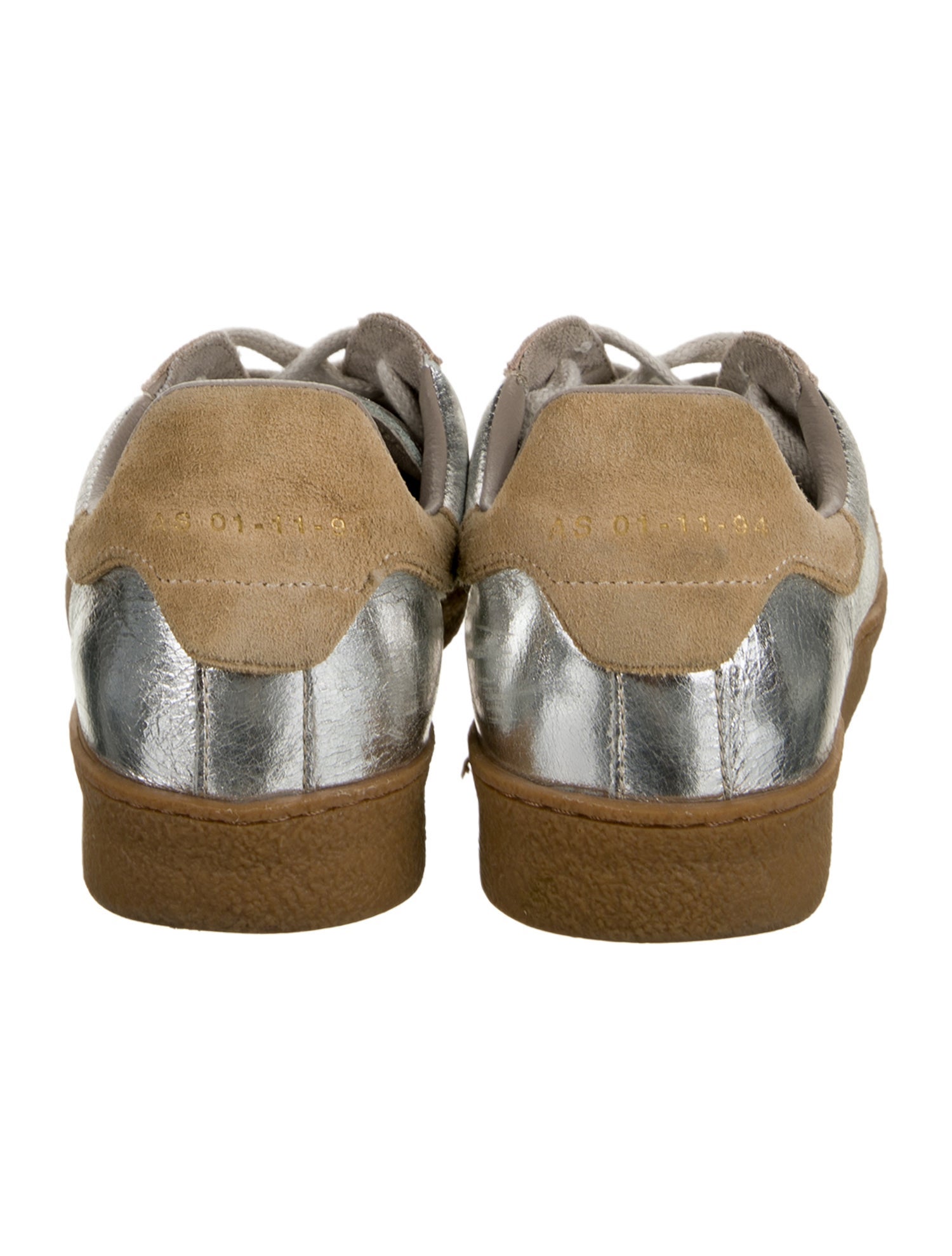 AllSaints Leather Colorblock Pattern Sneakers