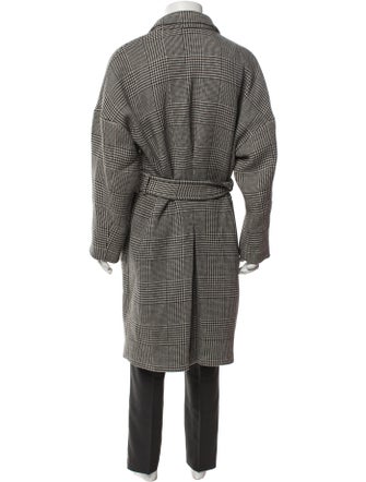 AllSaints Houndstooth Print Trench Coat