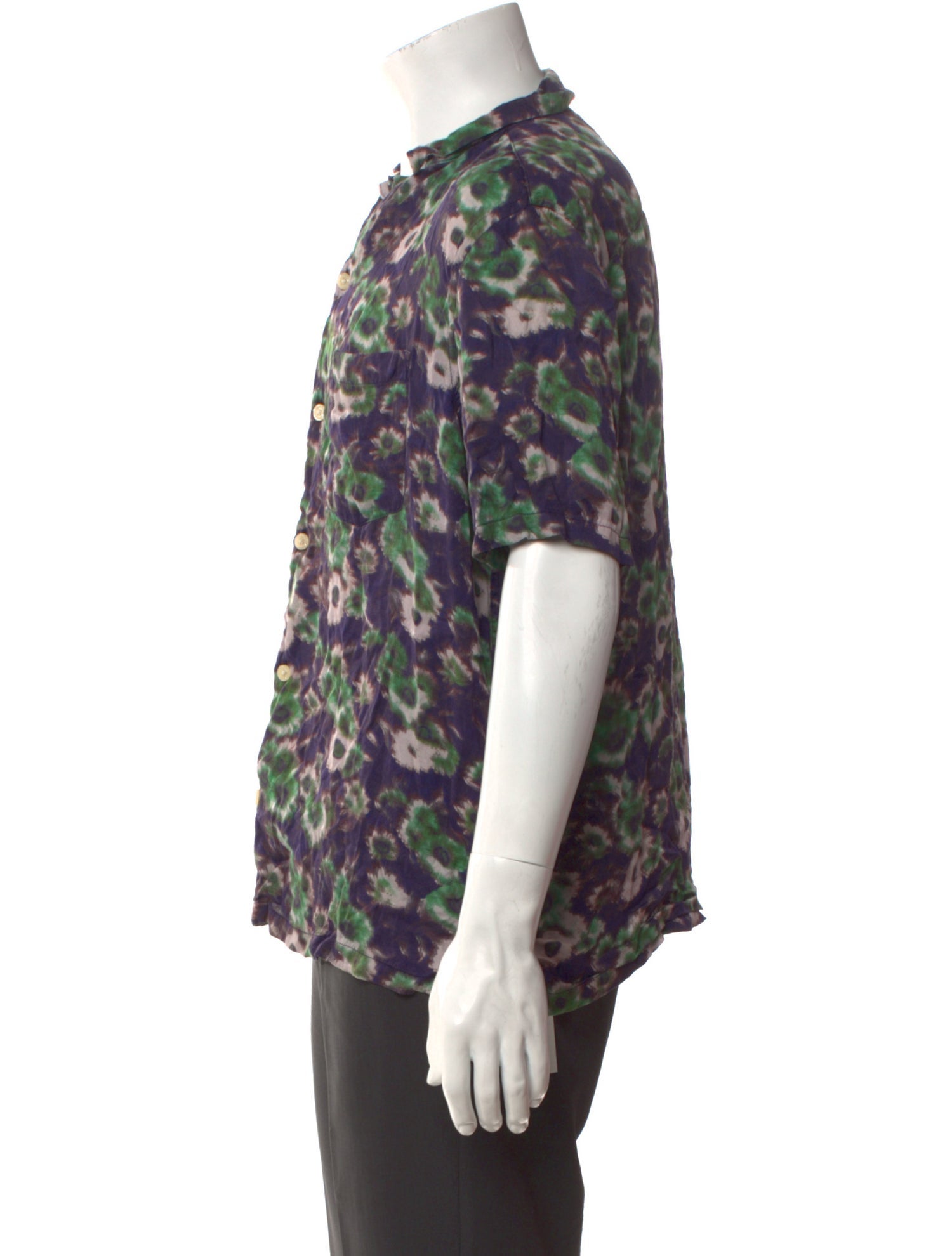 AllSaints Floral Print Short Sleeve Shirt