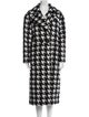 AllSaints Houndstooth Print Faux Fur Coat