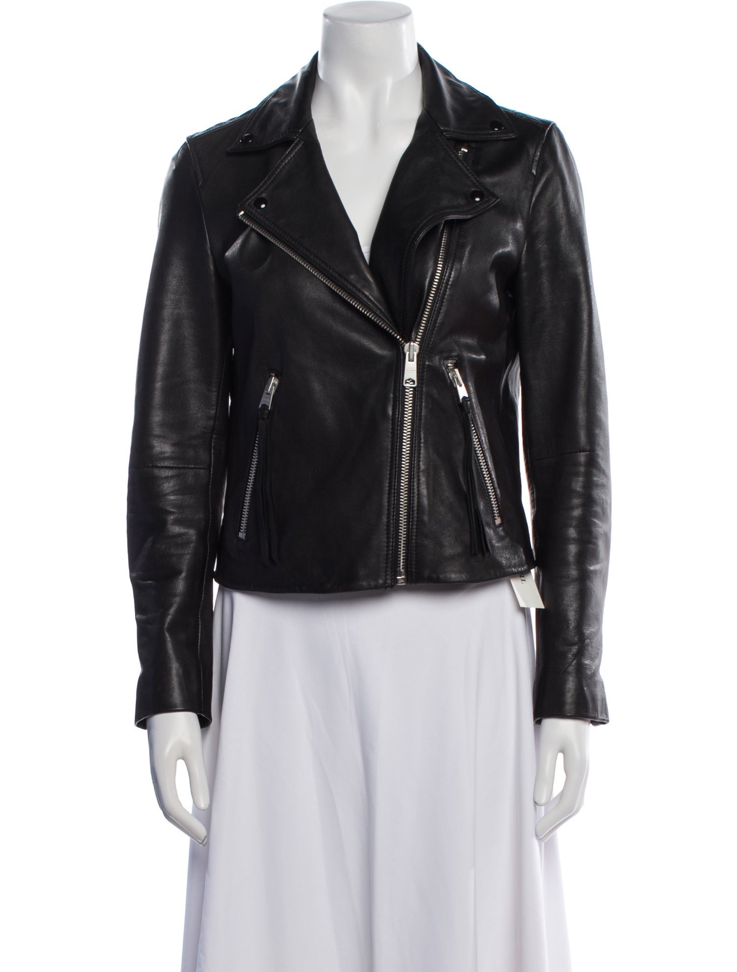 AllSaints Lamb Leather Biker Jacket