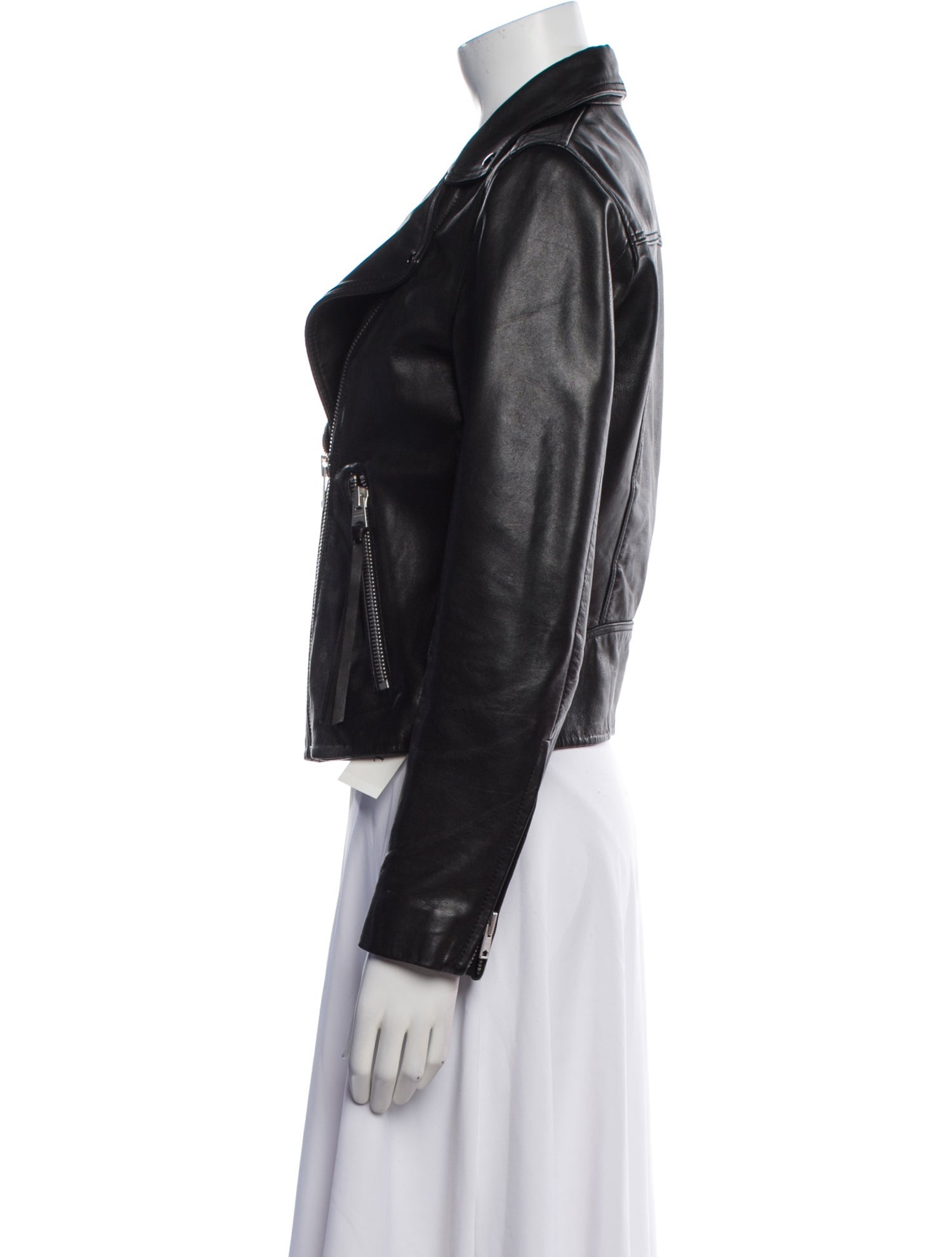 AllSaints Lamb Leather Biker Jacket