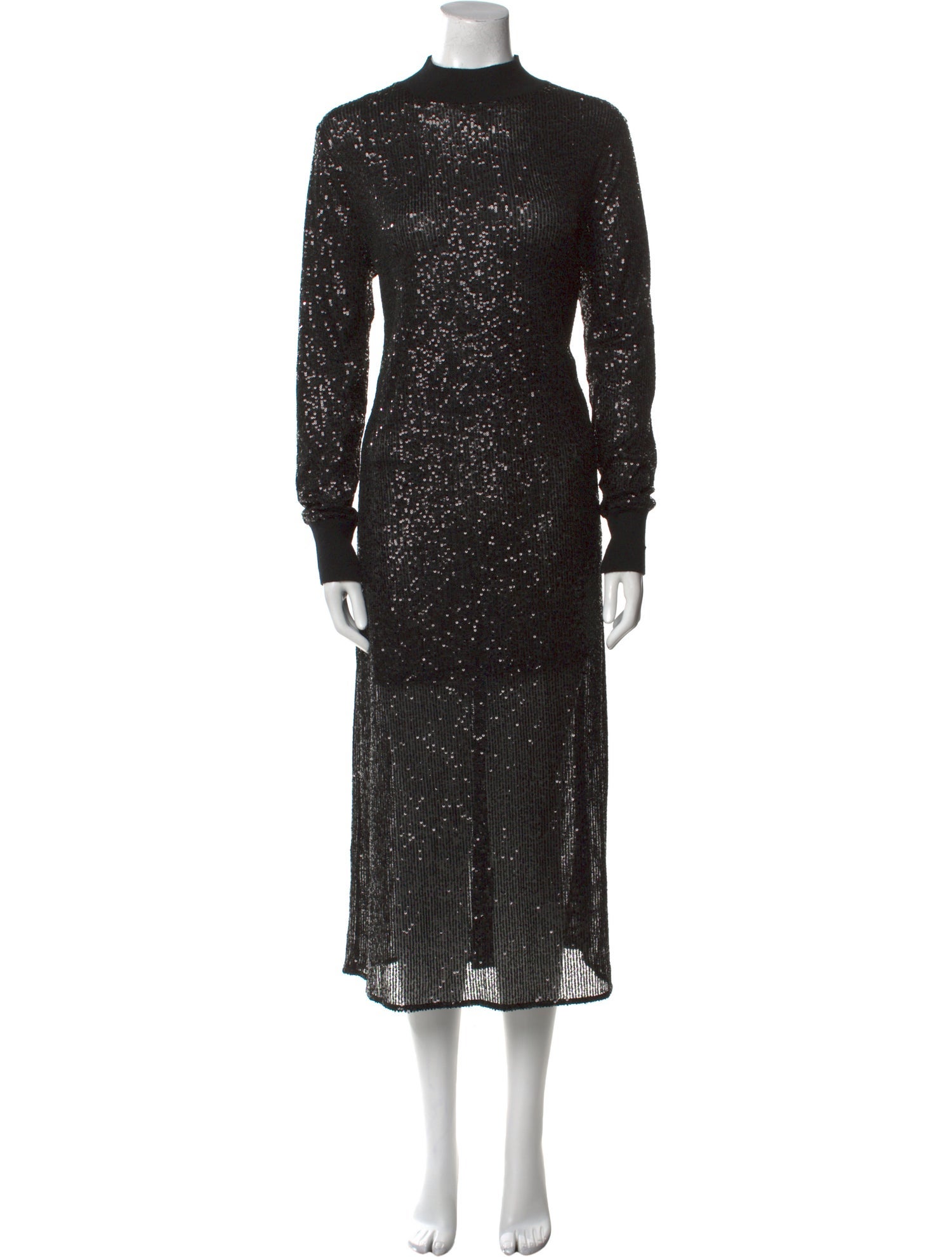 AllSaints Mock Neck Long Dress