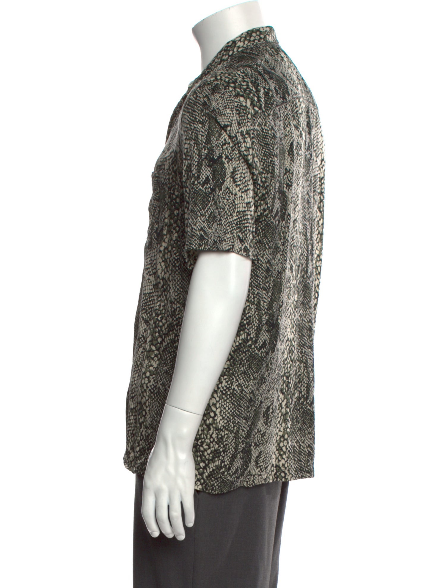 AllSaints Animal Print Short Sleeve Shirt